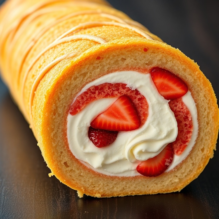 easy strawberry roll cake