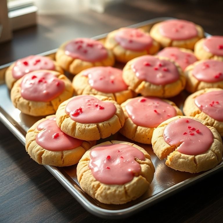 easy strawberry shortbread cookies