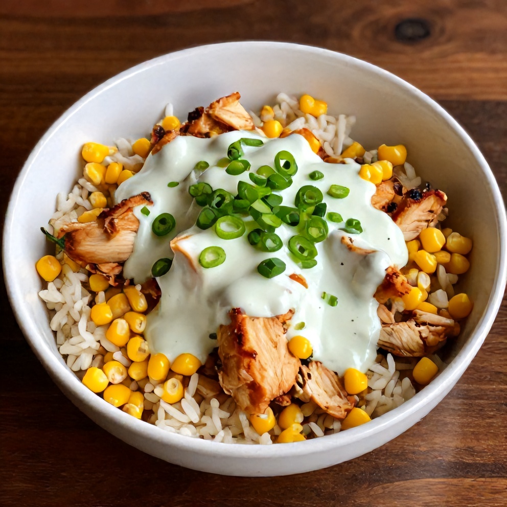 Easy Street Corn Chicken Bowl with Rice