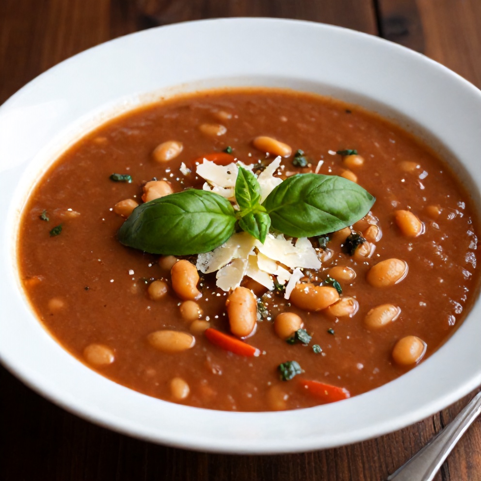 Easy Summer Minestrone Soup with Fresh Basil and Beans