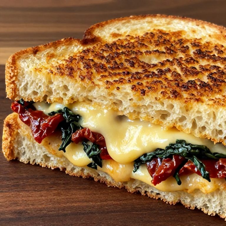 Easy Sun-Dried Tomato Spinach Grilled Cheese