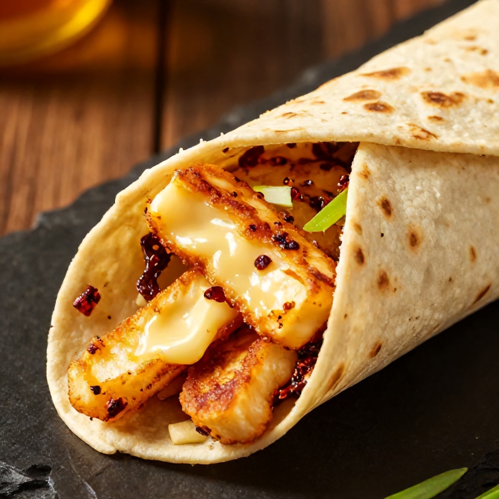 Easy Sweet Chili Halloumi Wraps