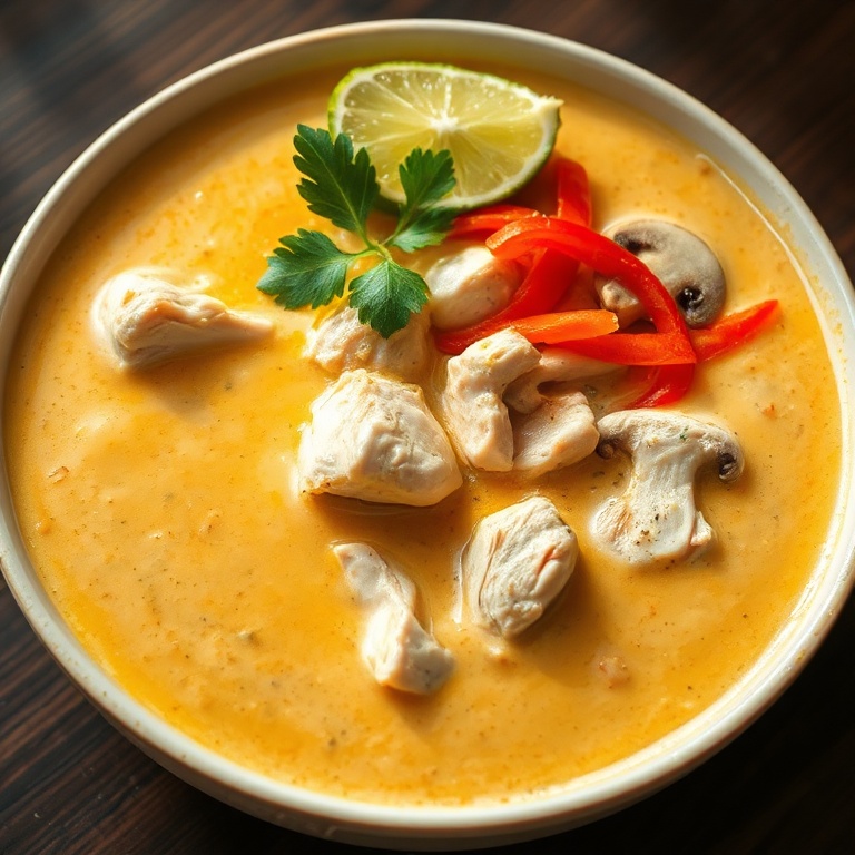 easy Thai coconut curry chicken soup