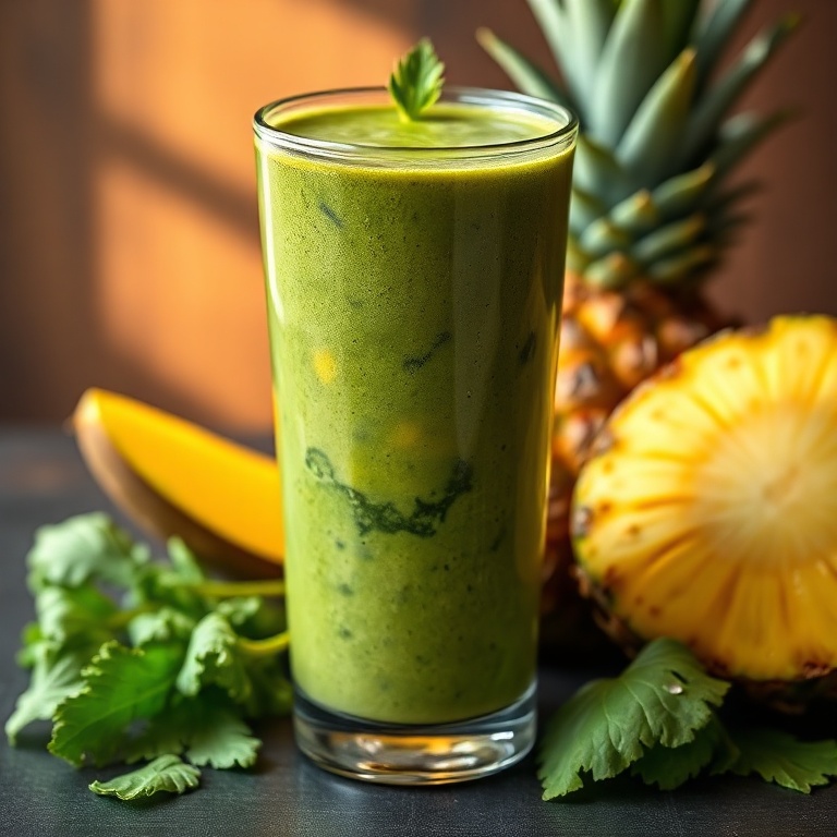Easy Tropical Kale Smoothie
