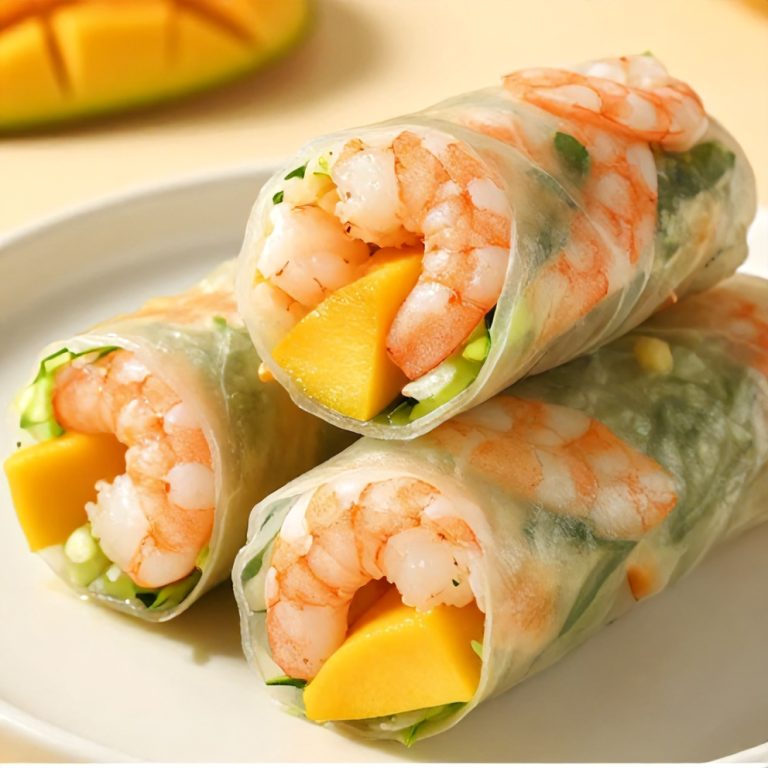 Fresh Mango Shrimp Summer Rolls