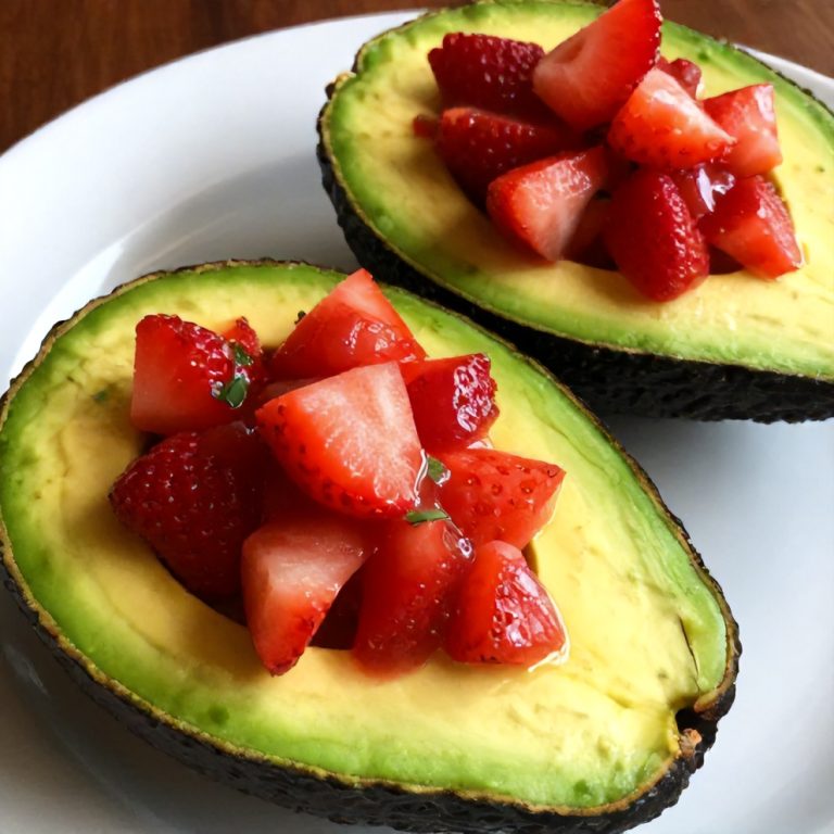 Fresh Strawberry Salsa Stuffed Avocados