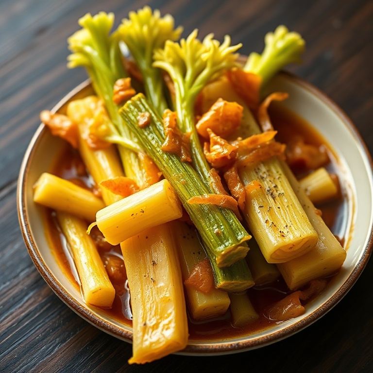 Garlic Butter Braised Celery