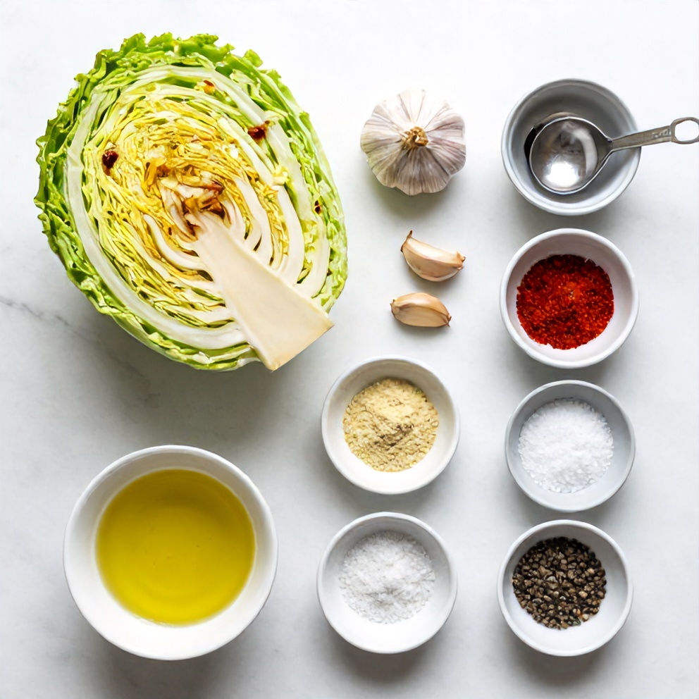 Garlic Roasted Cabbage Steaks Ingredients