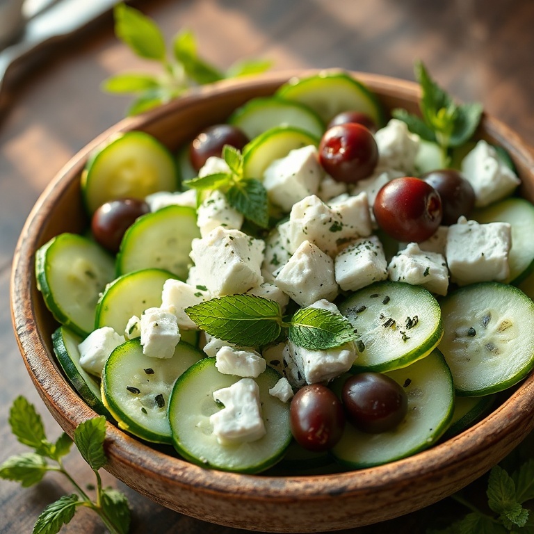 Greek Feta Cucumber Salad