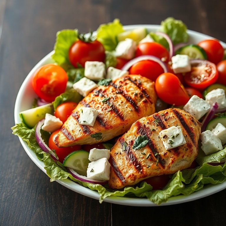 Grilled Mediterranean Chicken Salad