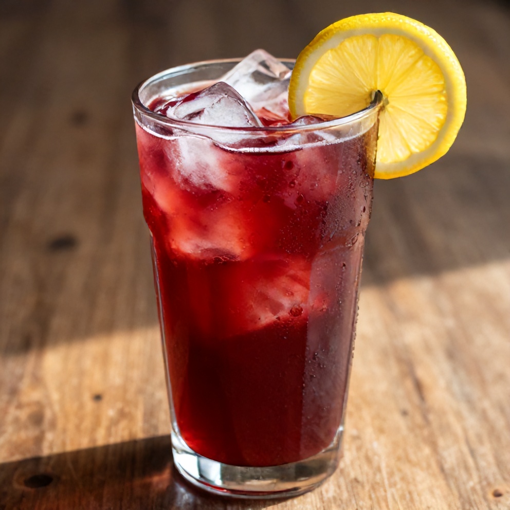 Hibiscus Cardamom Iced Latte