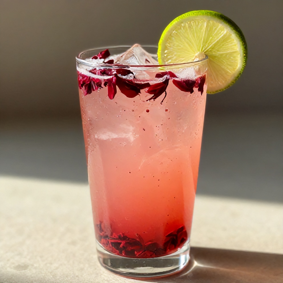 hibiscus lime sparkling water