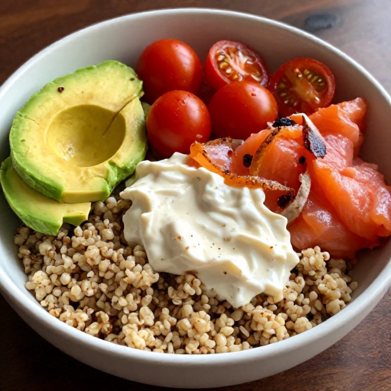 high protein smoked salmon quinoa breakfast bowls
