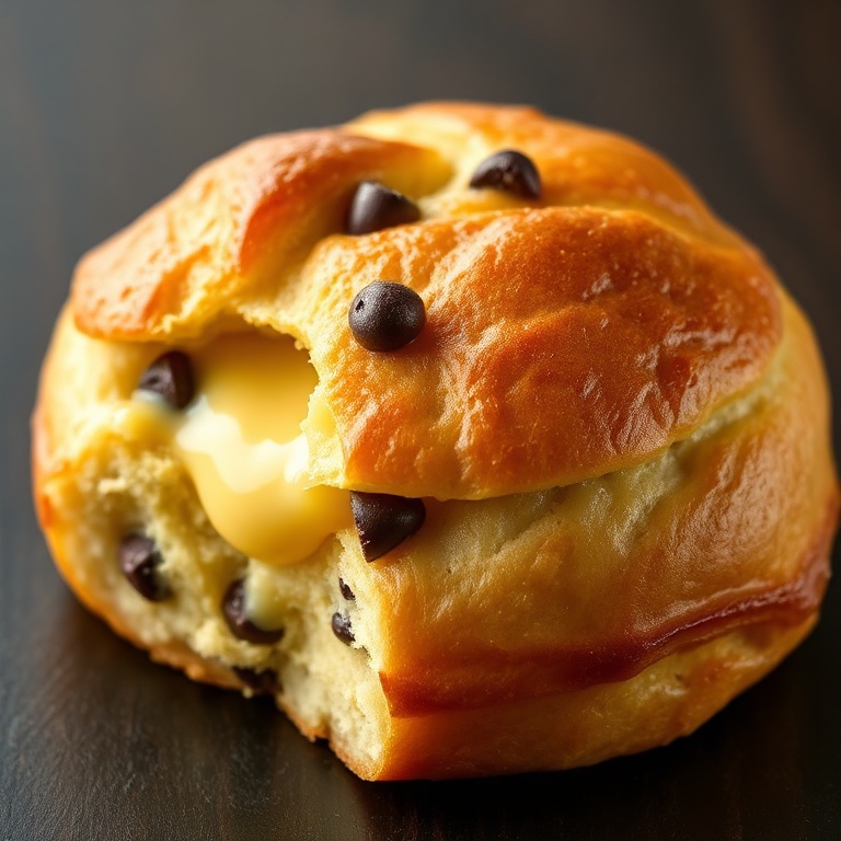 Homemade Chocolate Chip Vanilla Custard Brioches