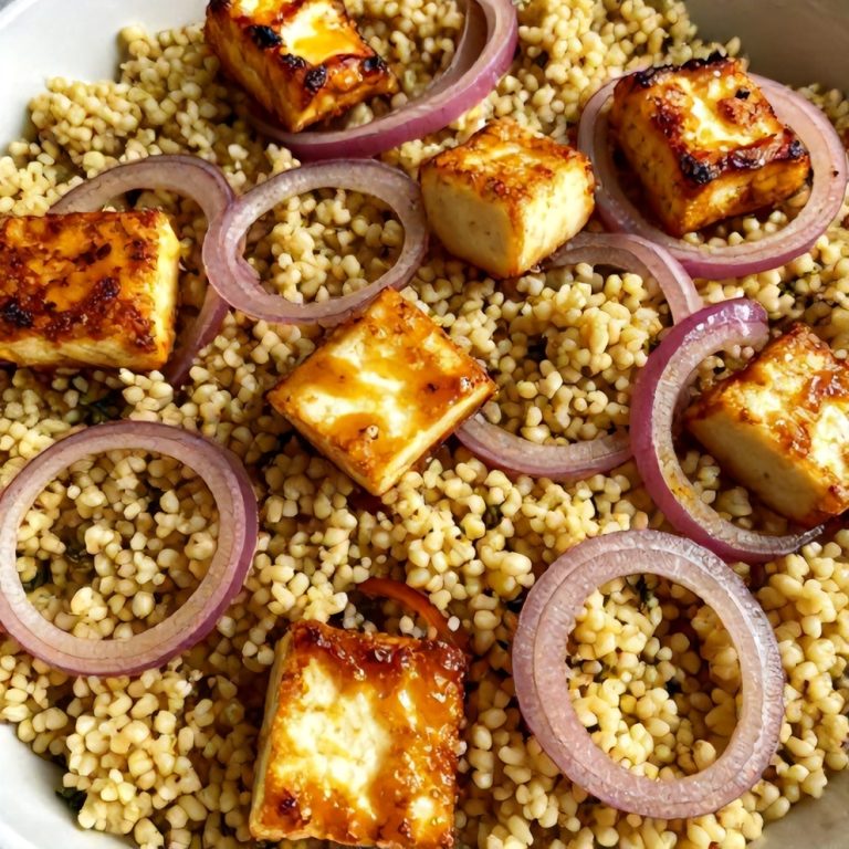 Hot Honey Halloumi Couscous Salad
