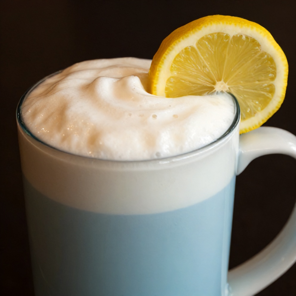 Iced Blue Tea Latte with Vanilla Cold Foam