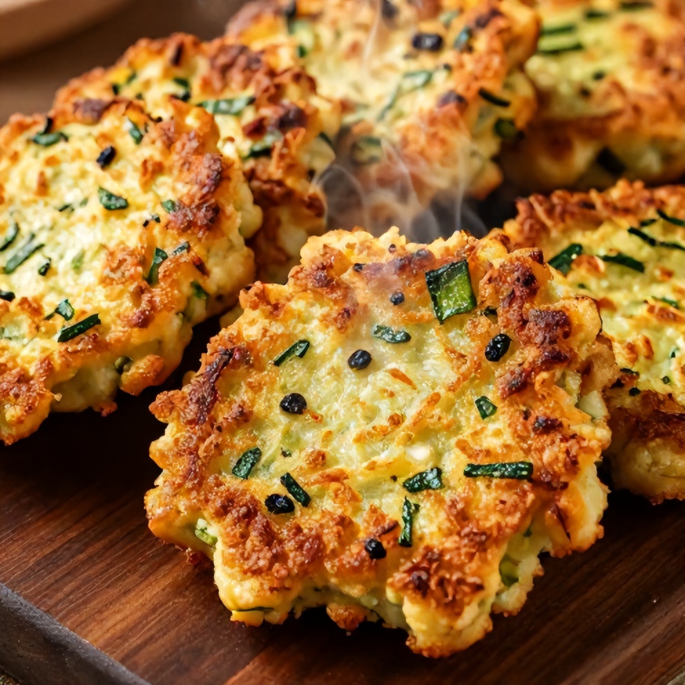 keto zucchini parmesan fritters
