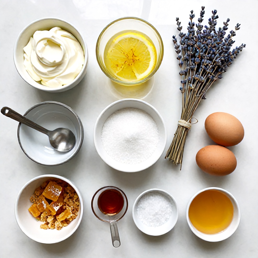 Lemon Lavender Cheesecake Ingredients