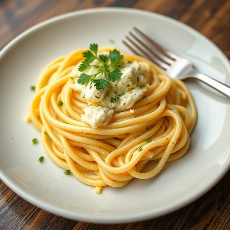 Lemon Ricotta Pasta served