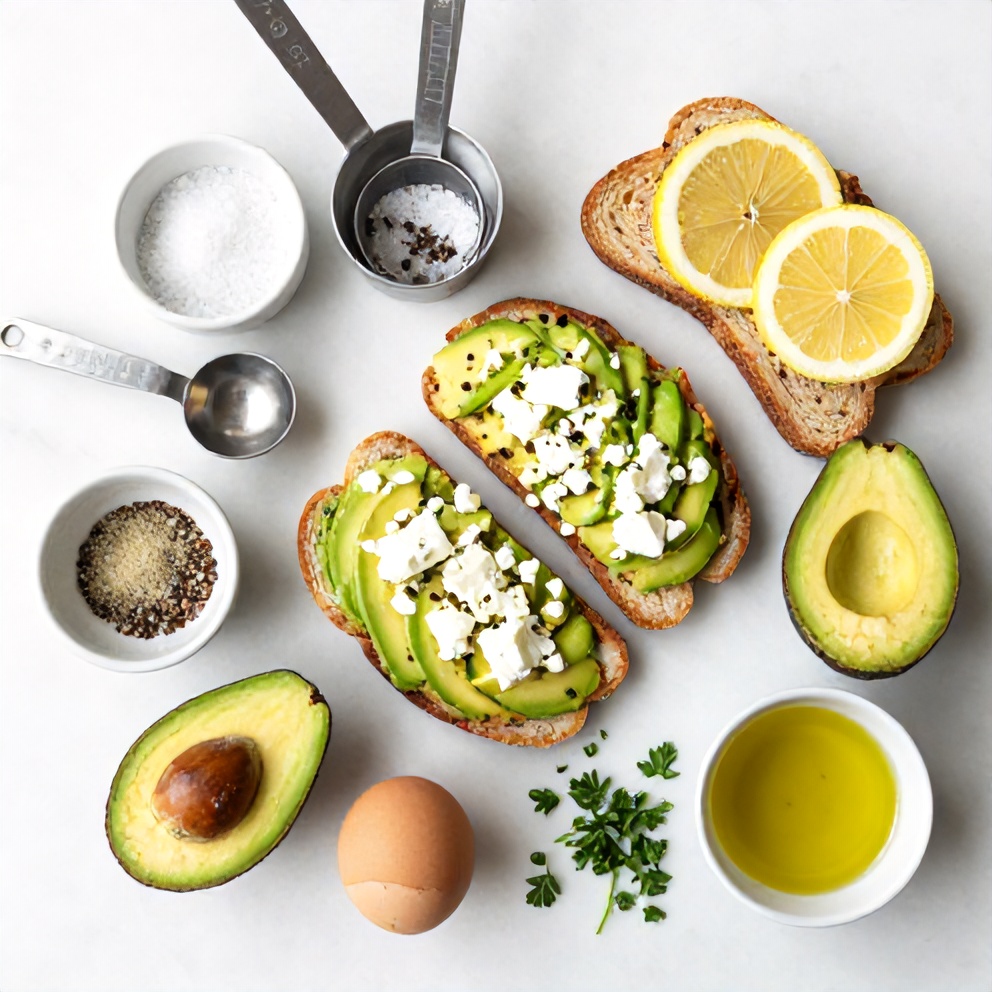 Mediterranean Avocado Toast Ingredients