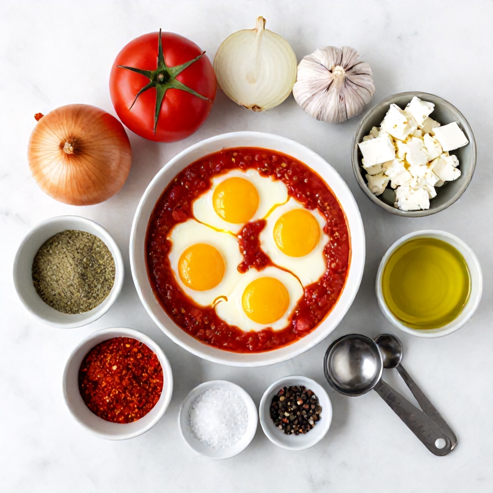 Raw Ingredients for Mediterranean Baked Eggs