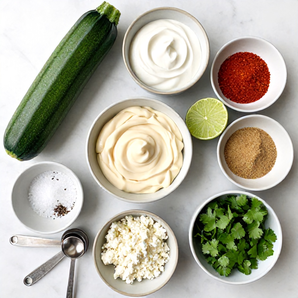 Mexican Street Corn Zucchini Ingredients