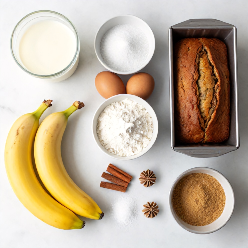 Banana bread ingredients