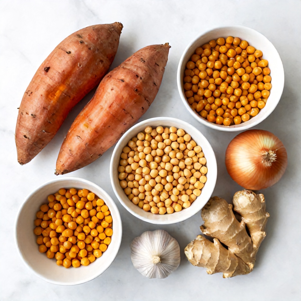 Moroccan Sweet Potato and Chickpea Soup Ingredients