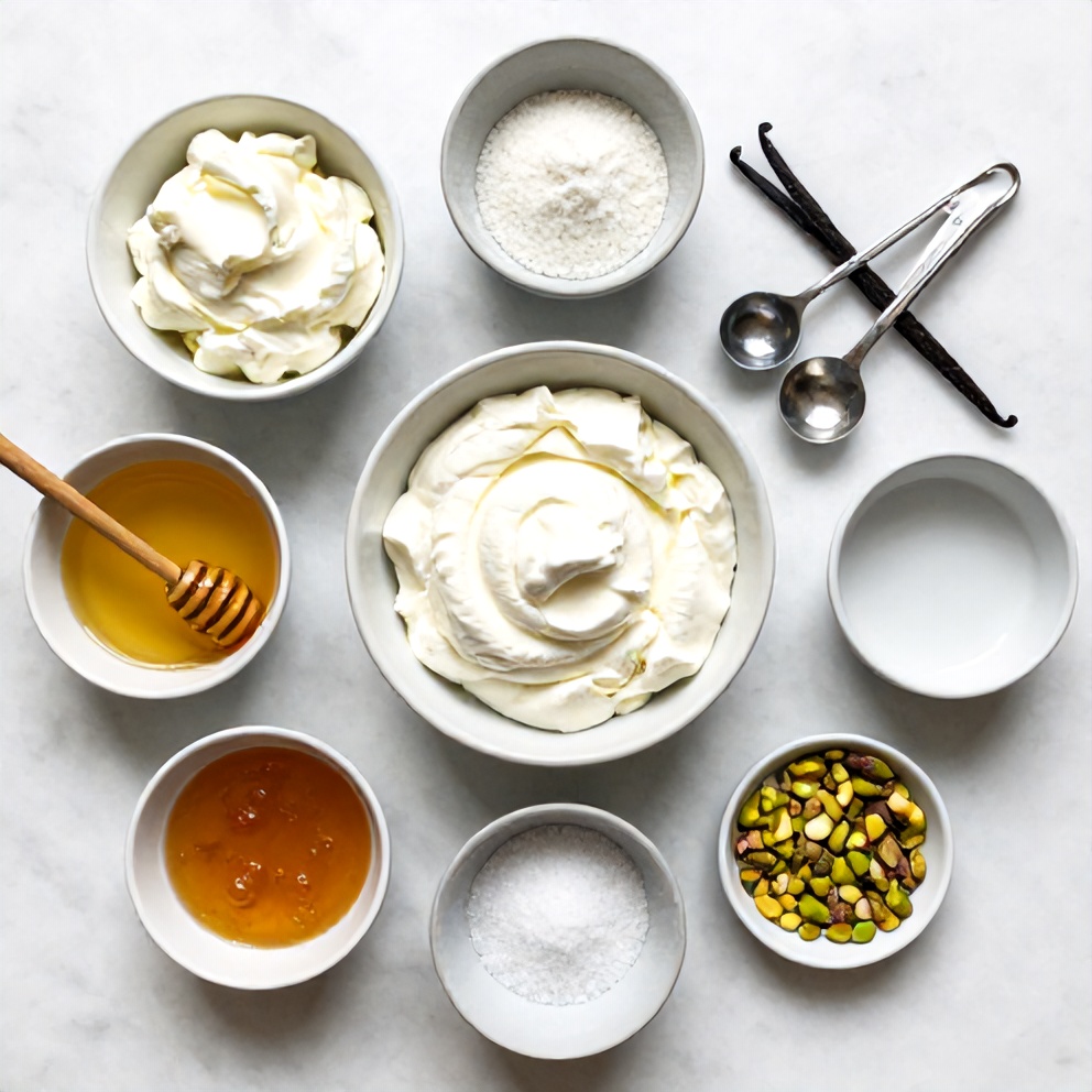 Raw ingredients for no-bake ricotta cups
