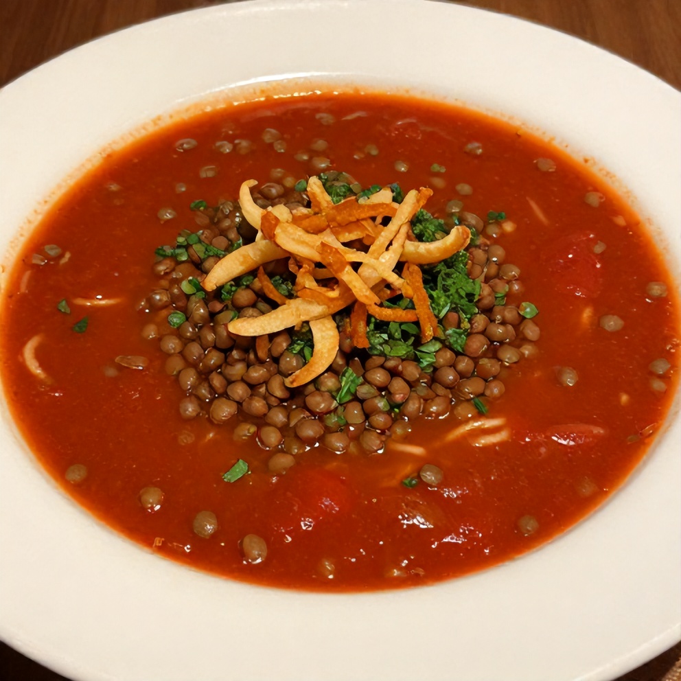 Persian Noodle Soup Ready to Serve