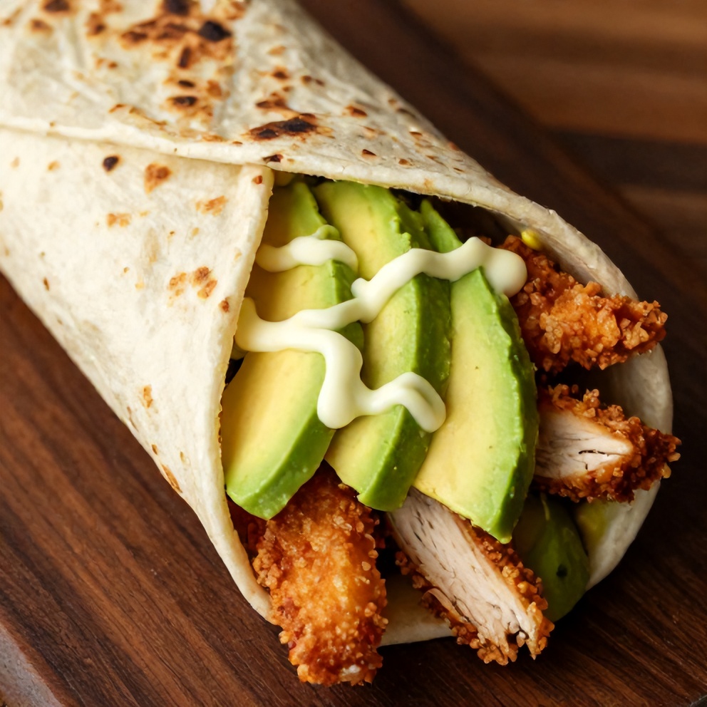 Quick Chicken Avocado Wrap