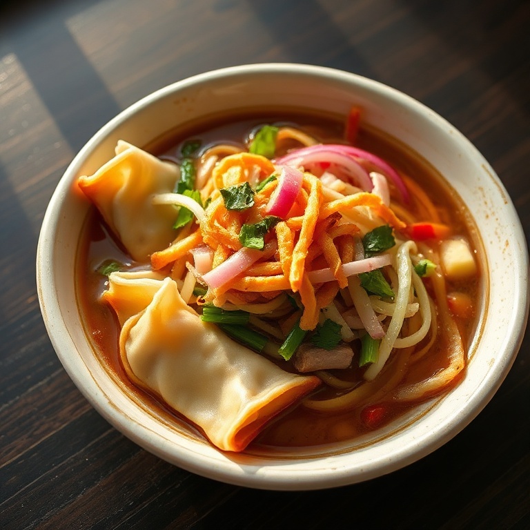 Quick Potsticker Noodle Bowl