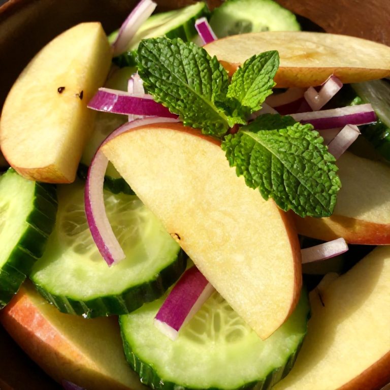 refreshing apple cucumber salad