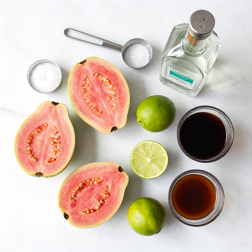 Ingredients for Refreshing Guava Lime Margarita for Summer