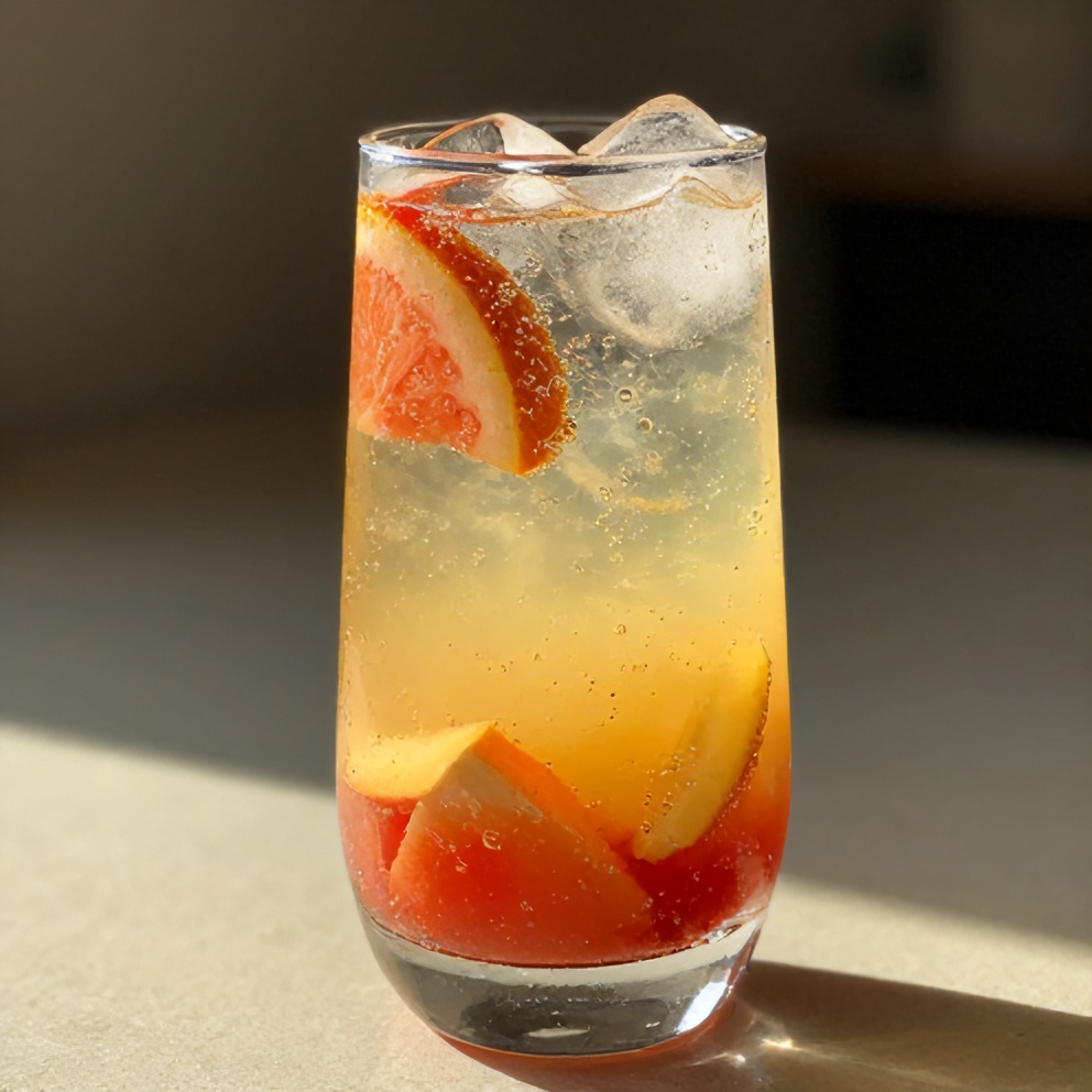 refreshing sparkling fruit punch