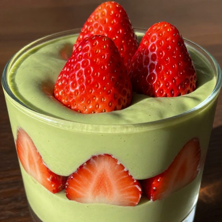 Refreshing Strawberry Matcha Sago Dessert