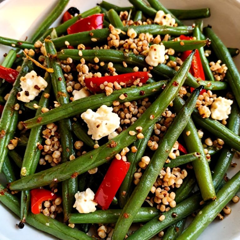 roasted green bean quinoa salad