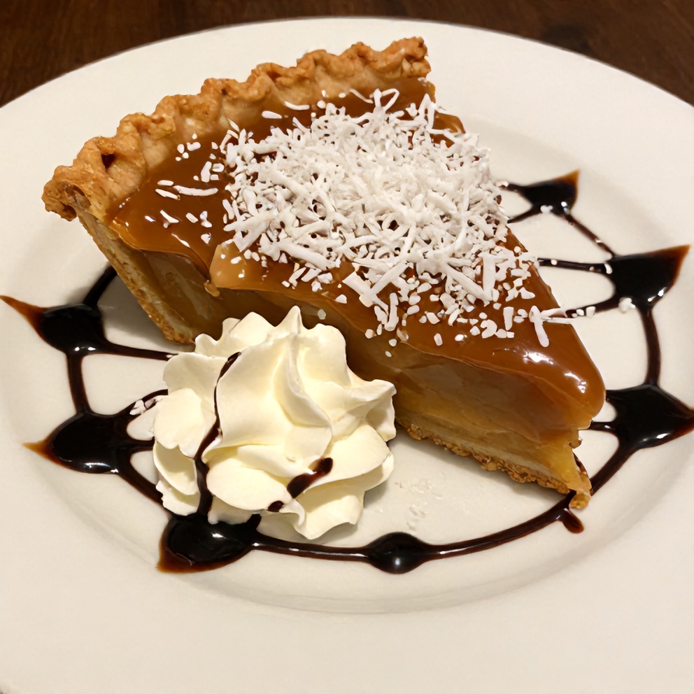 Samoa Cookie Pie with Caramel and Coconut