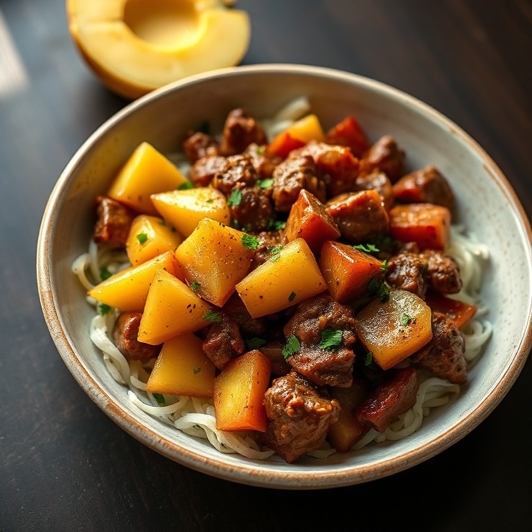 Slow Cooker Chipotle Pineapple Beef Bowls