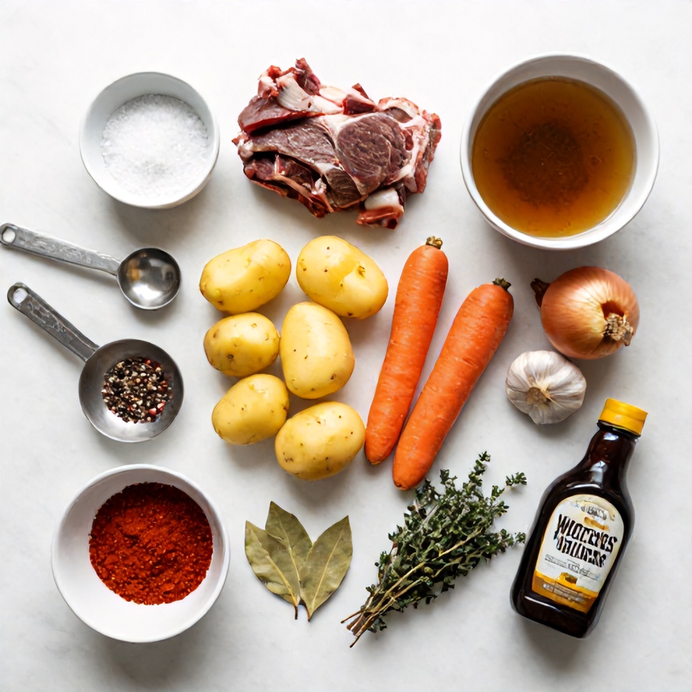 Ingredients for slow cooker chuck roast with vegetables