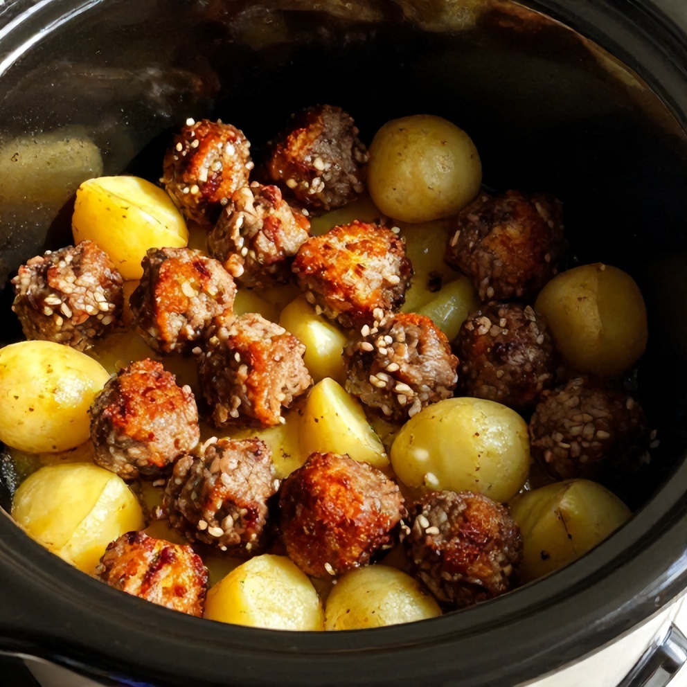 Slow Cooker Garlic Butter Beef Bites