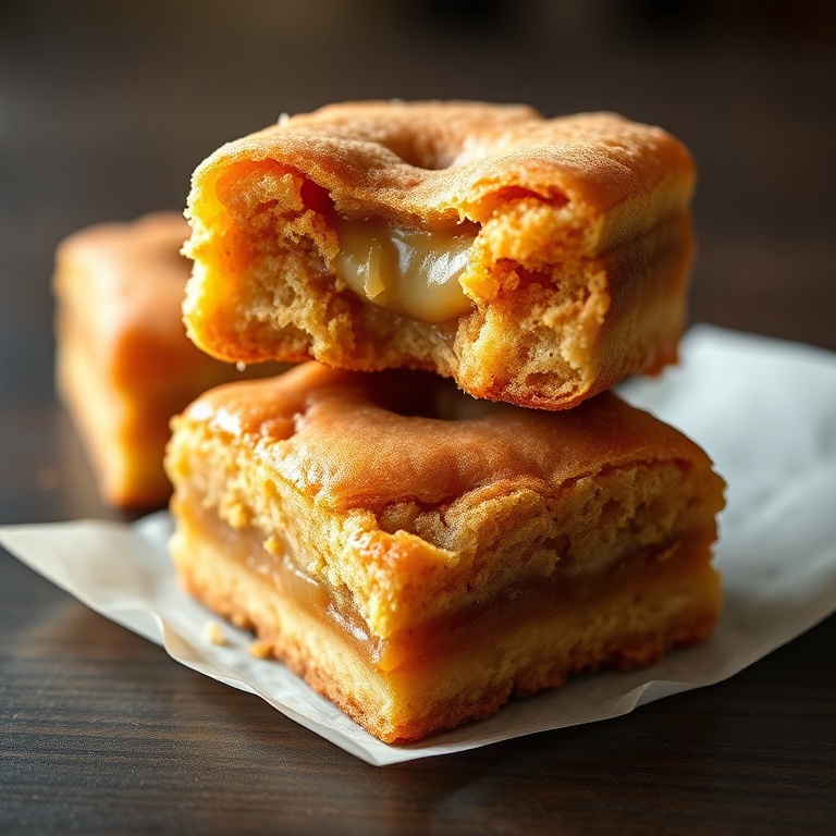 soft baked maple donut bars