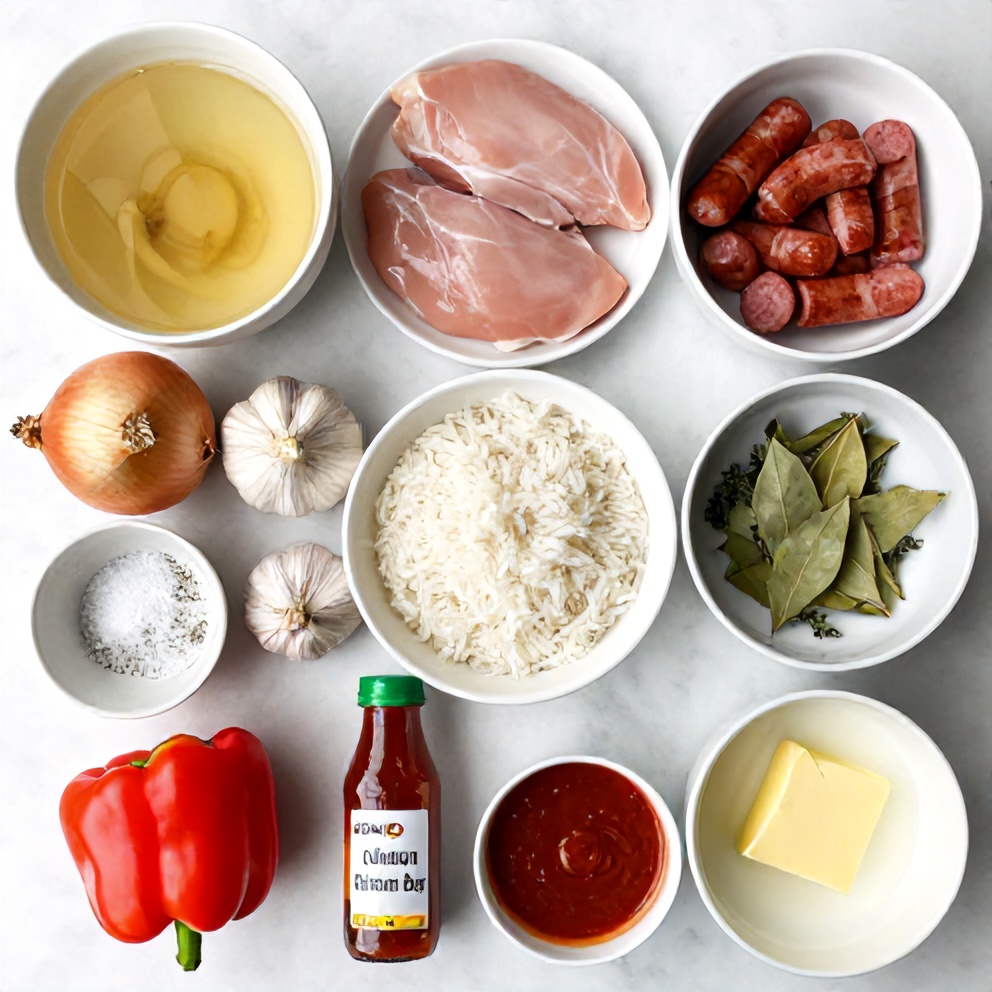 Raw Ingredients for Southern Chicken Bog