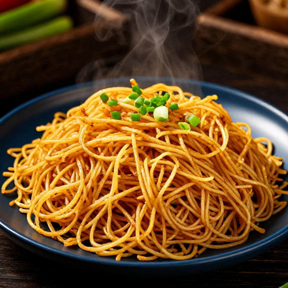 Crispy Spicy Potato Noodles