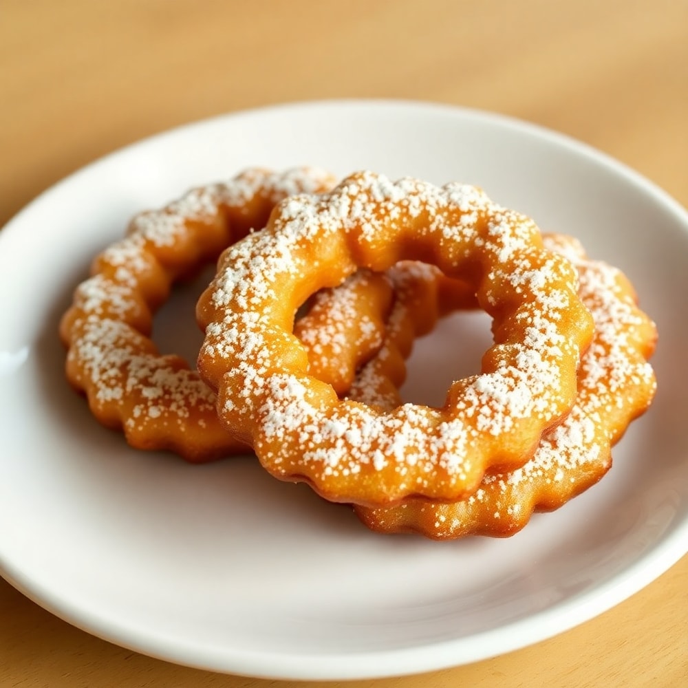 Plated Air Fryer Cinnamon Apple Rings