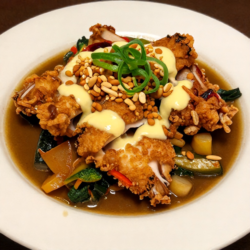 Plated Hibachi Chicken with Garlic Butter