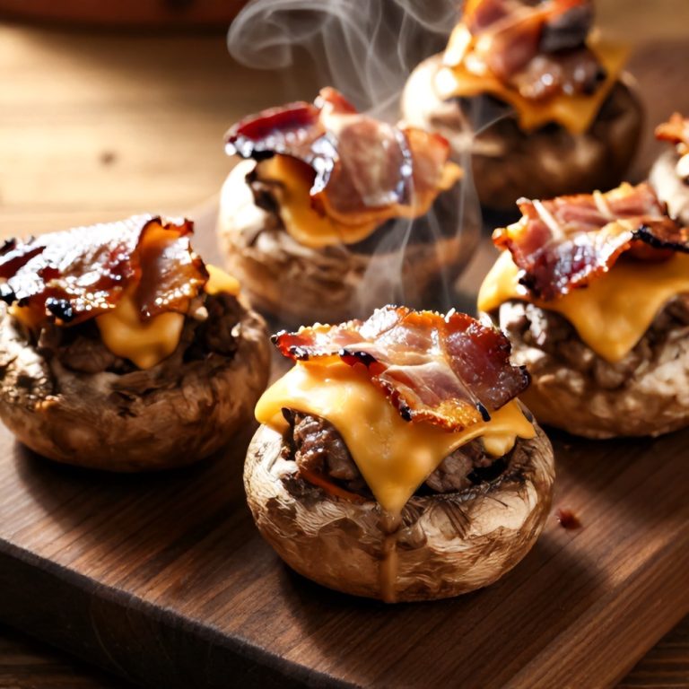 Bacon Cheeseburger Stuffed Mushrooms