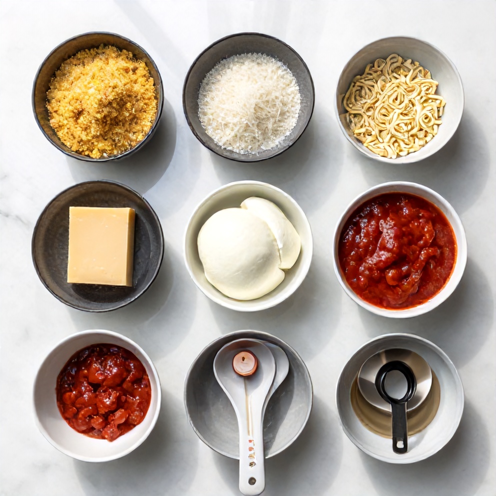Raw Ingredients for Baked Eggplant Parmesan