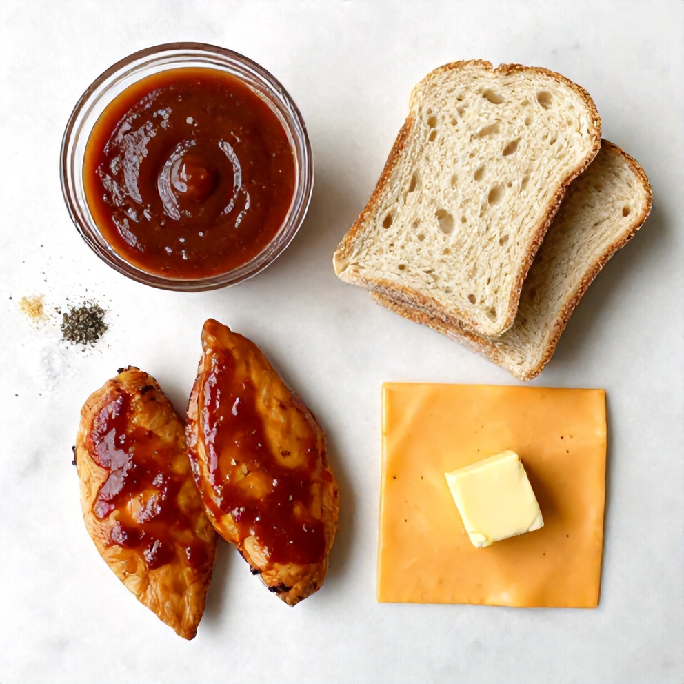 BBQ Chicken Grilled Cheese Ingredients