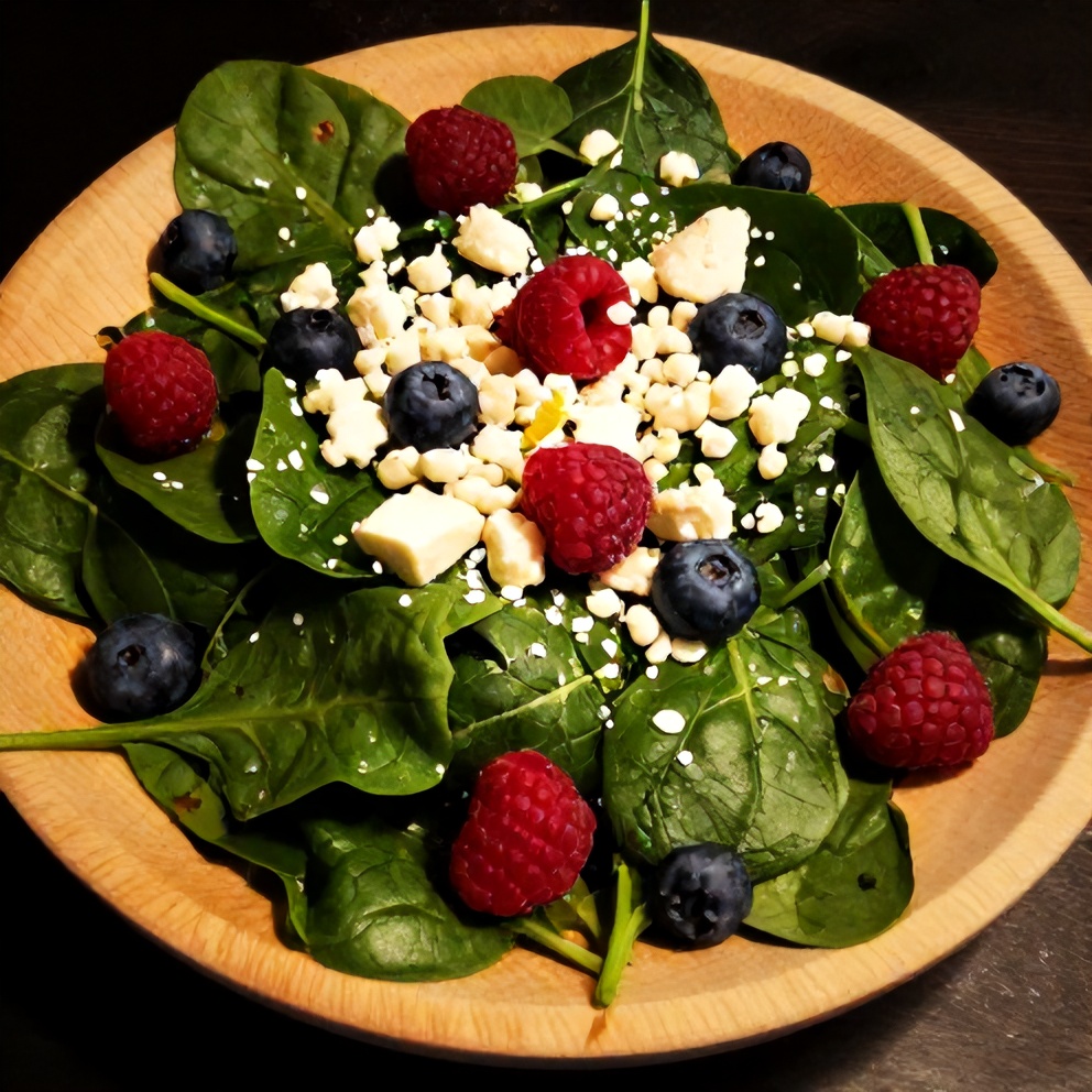 Plated Berry Spinach Salad